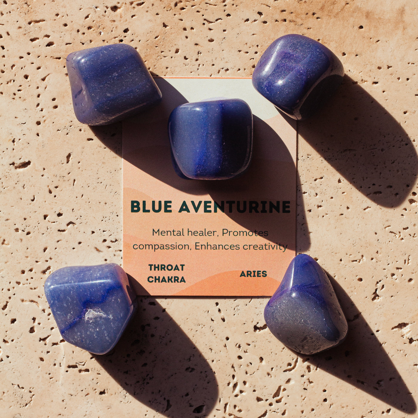 BLUE AVENTURINE TUMBLE STONE