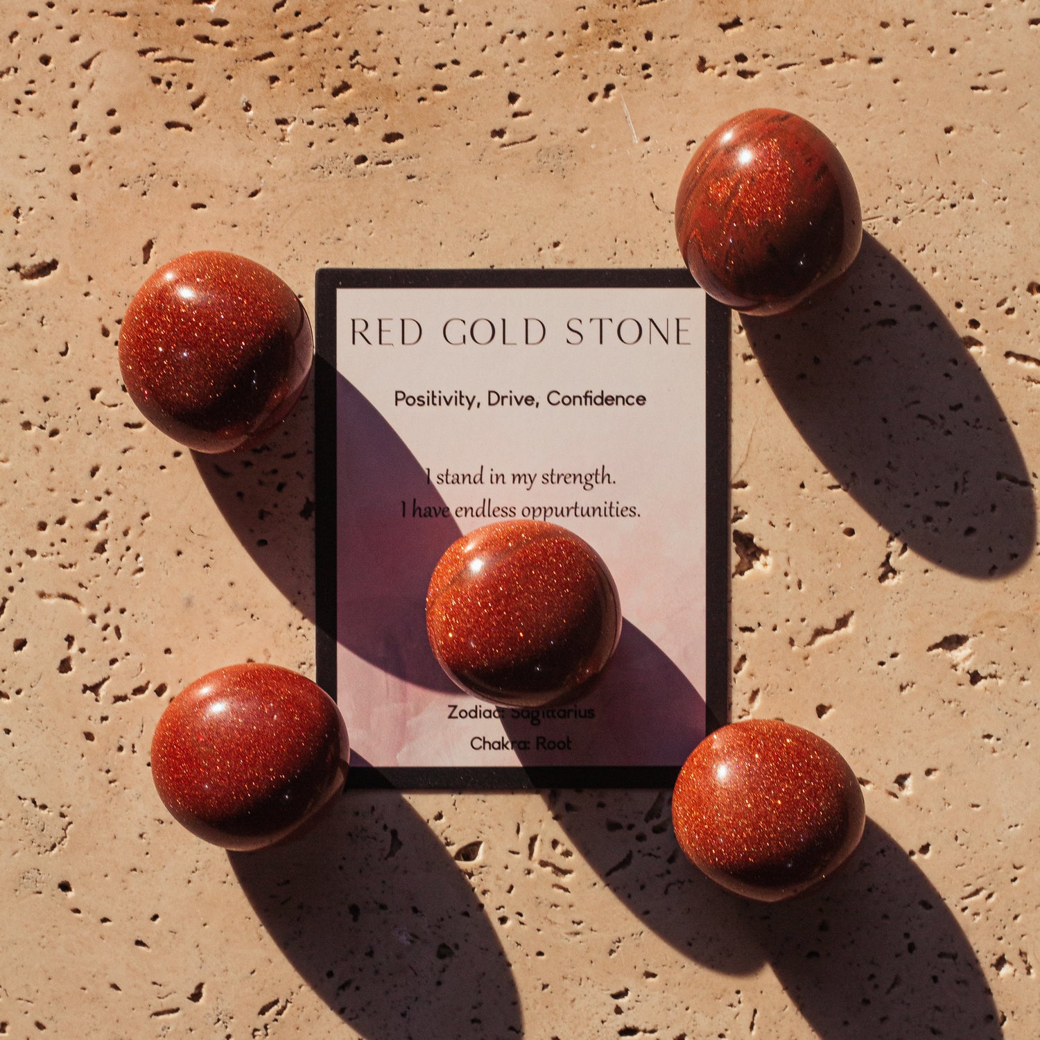 RED GOLD STONE