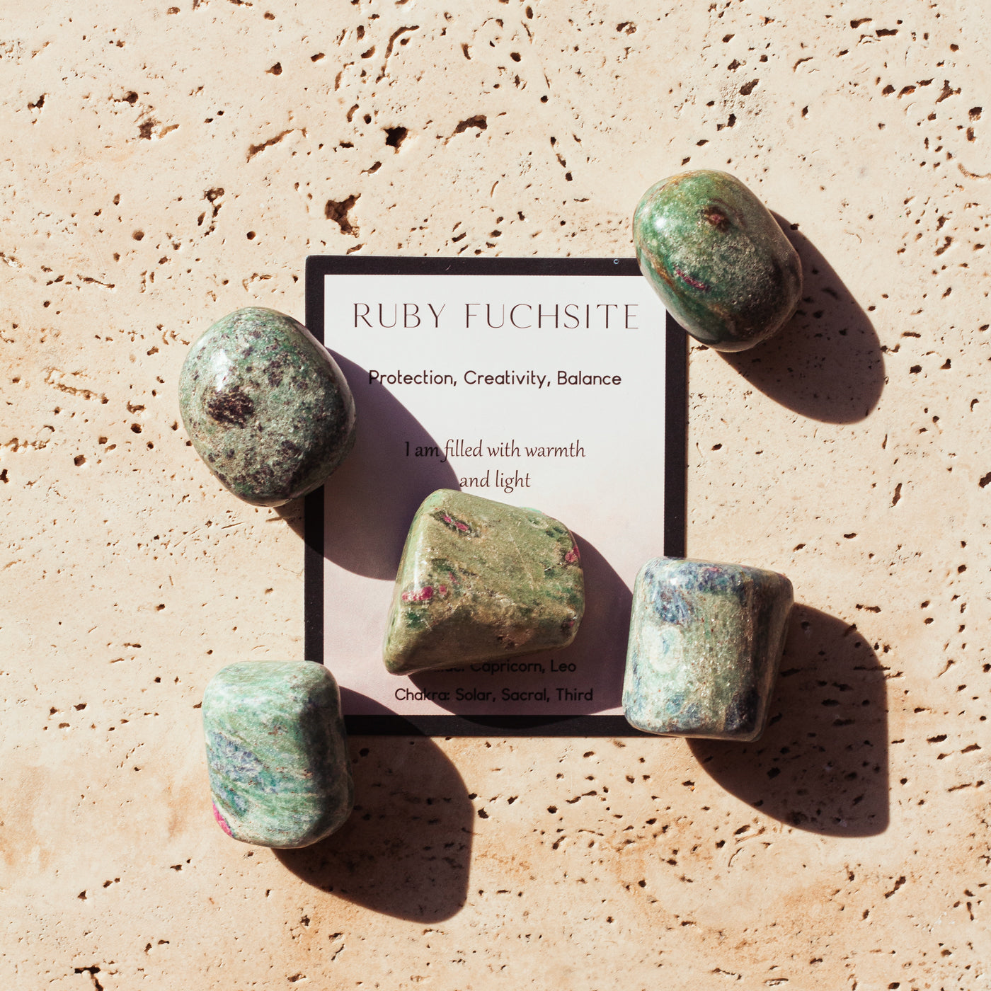 Ruby Fuchsite Tumble Stone